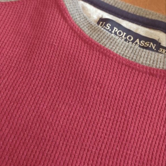 U. S. POLO ASSN, 3XL Burgundy and gray with long sleeves - Picture 3 of 6